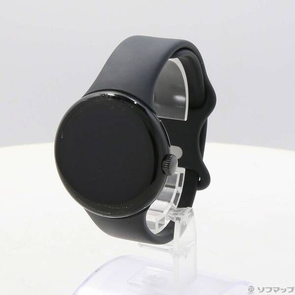 〔中古品〕 Google Pixel Watch Matte Black ステンレス ケース／Obsidian アクティブ バンド GA03119-TW【198】