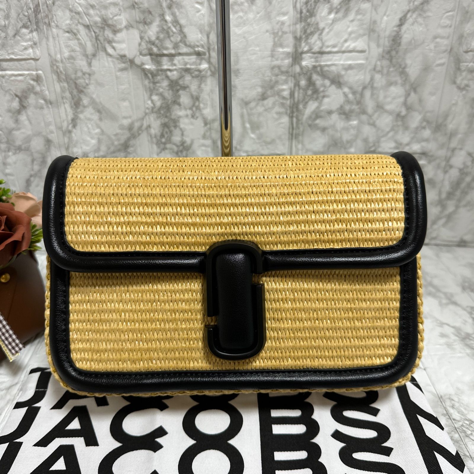 新品☆MARC JACOBSザ DTM ウーブン J マーク ショルダー バッグ