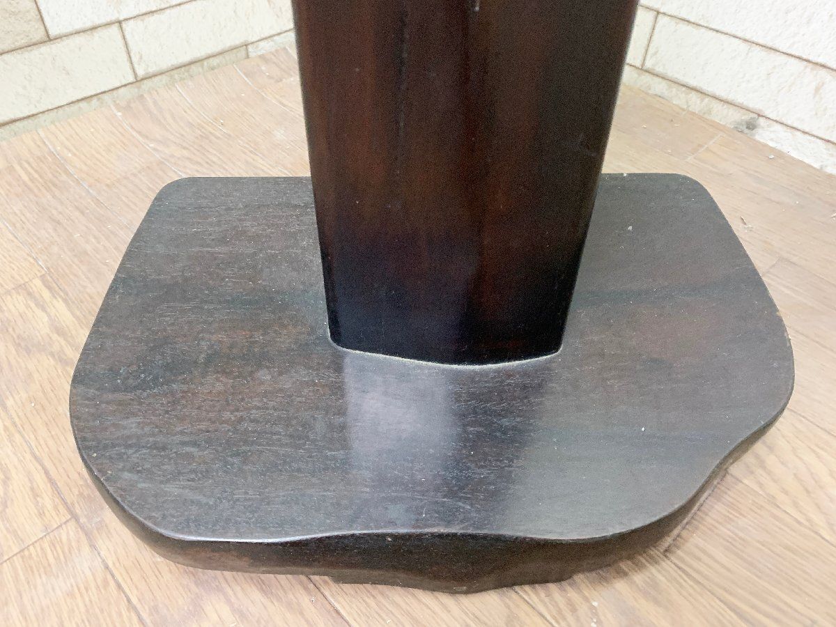 黒檀？飾り台 木製 花台 インテリア 家具 フラワースタンド 机
