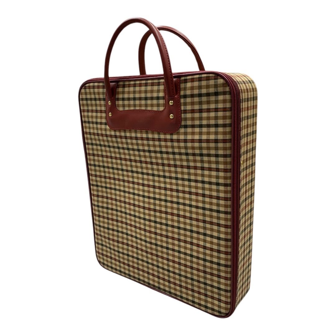 ? 品?定価13 200円 ME-A-353 和装 着物バッグ 防水加工 エンジ 男女兼用 和装バッグ 着物ケース 手提げケース きもの 持ち運びバッグ ギンガムチェック 昭和レトロ 大正浪漫 お洒落