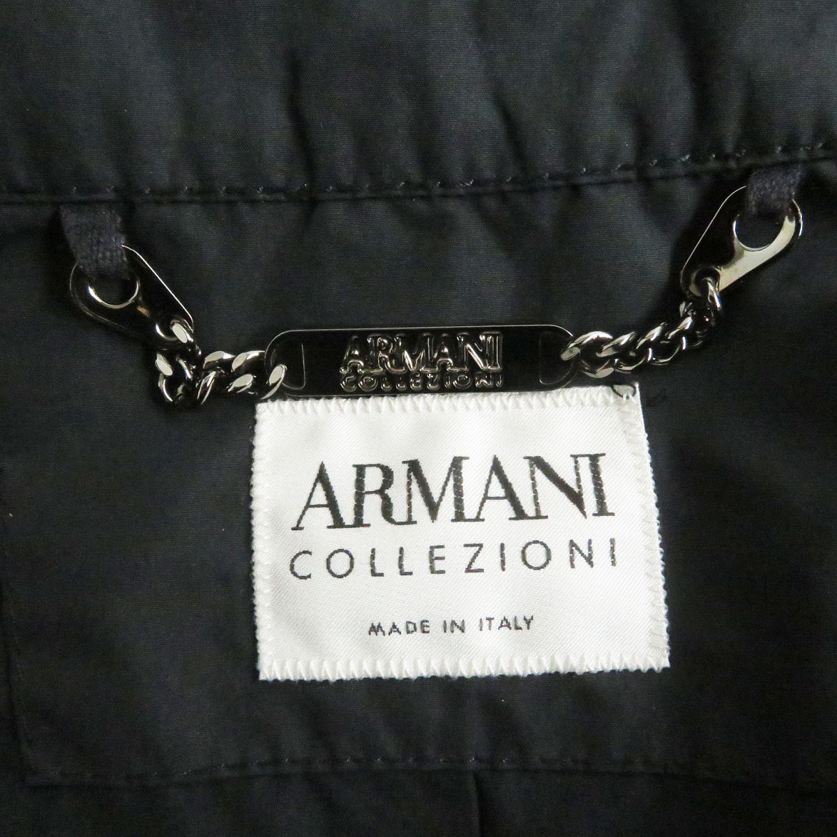 良品□ARMANI COLLEZIONI/アルマーニコレツォーニ ロゴボタン ロング丈