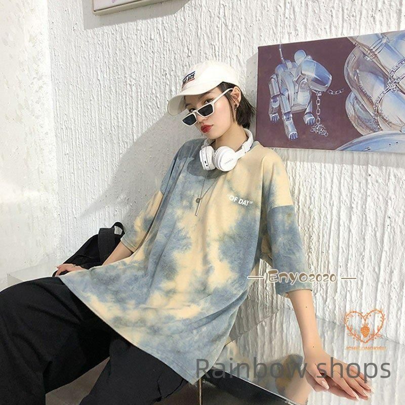 新品未使用】Tシャツ レディース タイダイ柄 半袖 夏 ゆるい