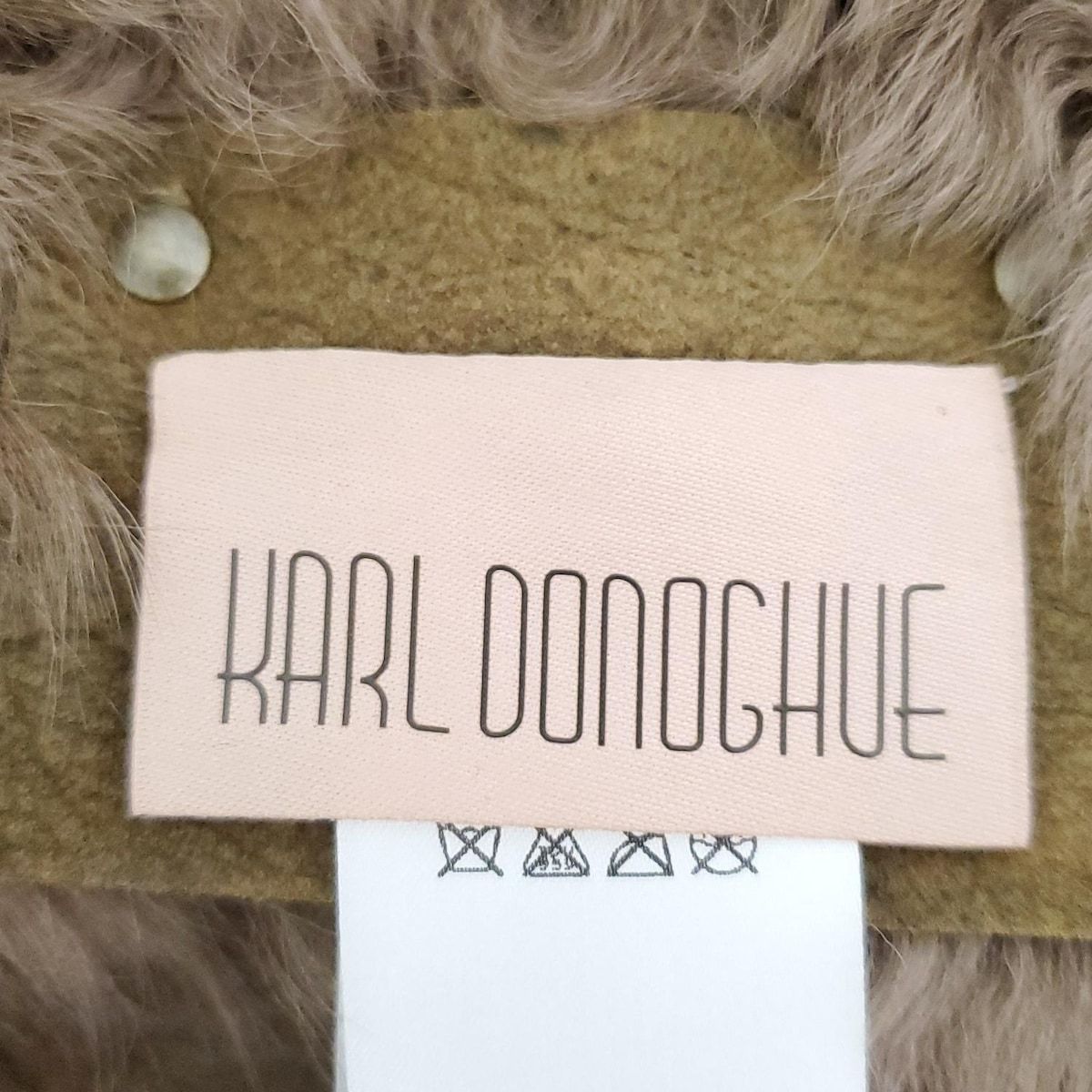 Karl Donoghue カールドノヒュー ポンチョ レディース - ベージュ×ダークブラウン レザー|春|秋 USTAUSTRALIA_COM_AU