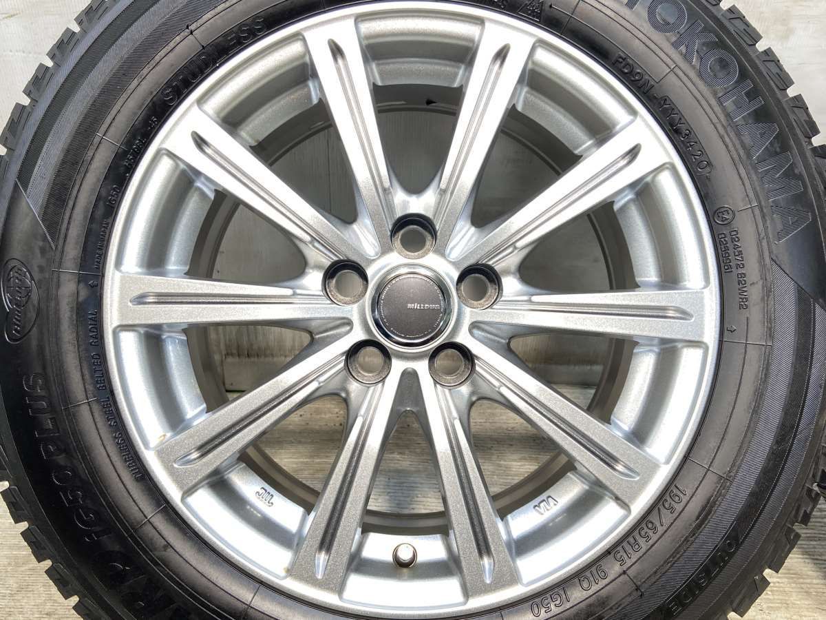 195/65R15 ヨコハマ アイスガード iG50 PLUS MILLOUS 15x6.5 40 100-5 