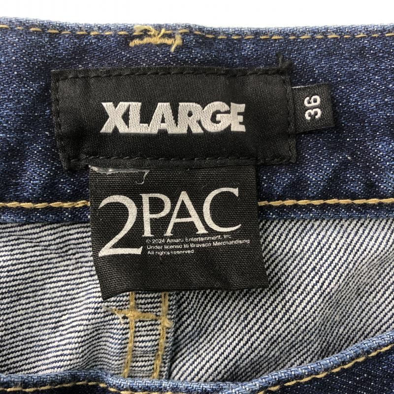 中古】XLARGE × TUPAC DENIM PANTS デニムパンツ 36 ブルー エクストラ 