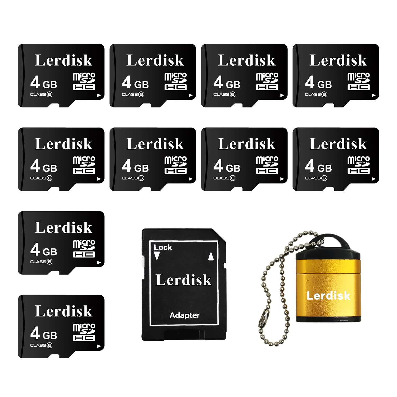 Lerdisk 工場卸売マイクロ SD カード 4 GB 10 枚パック マイクロ SDHC アダプター付き 製造 GBX