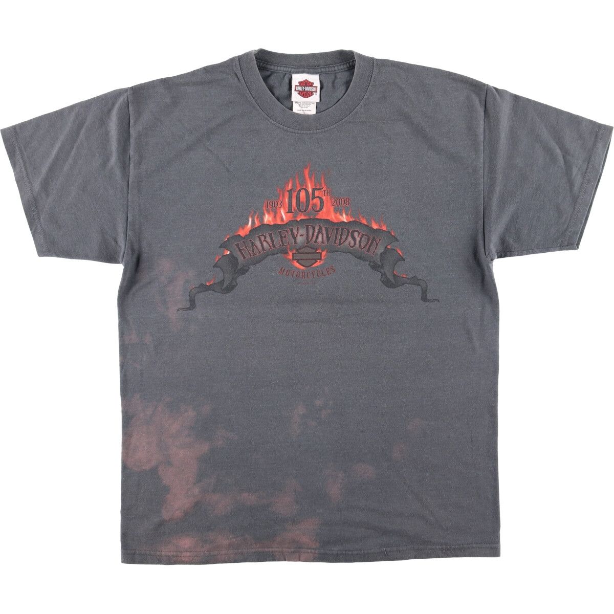 古着 ハーレーダビッドソン Harley-Davidson HANES ファイヤーパターン モーターサイクル バイクTシャツ メンズL相当|eaa594100