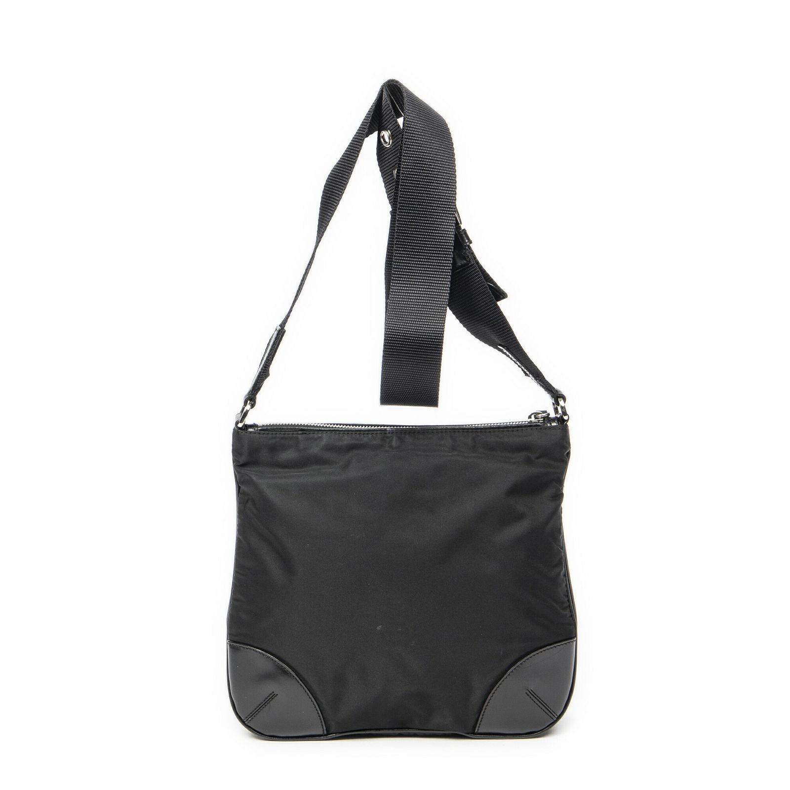 PRADA プラダジップクロスボディ黒ナイロンキャンバスA