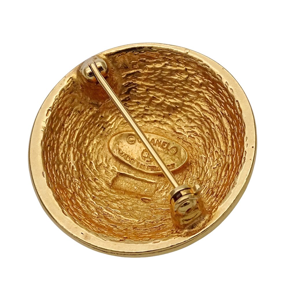 シャネル CHANEL ブローチ マトラッセ レディース ブランド ゴールド ココマーク ラウンド おしゃれ