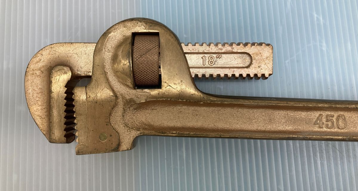 防爆パイプレンチ2本セット 300ｍｍ