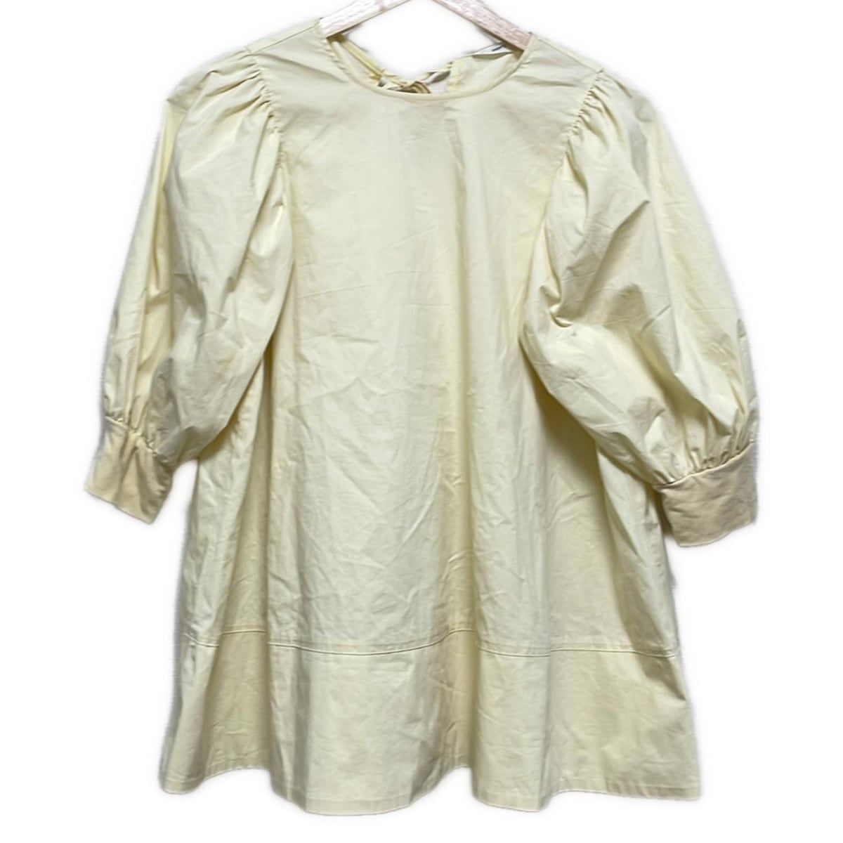 yori ヨリ チュニック サイズF レディース - ライトイエロー クルーネック|七分袖