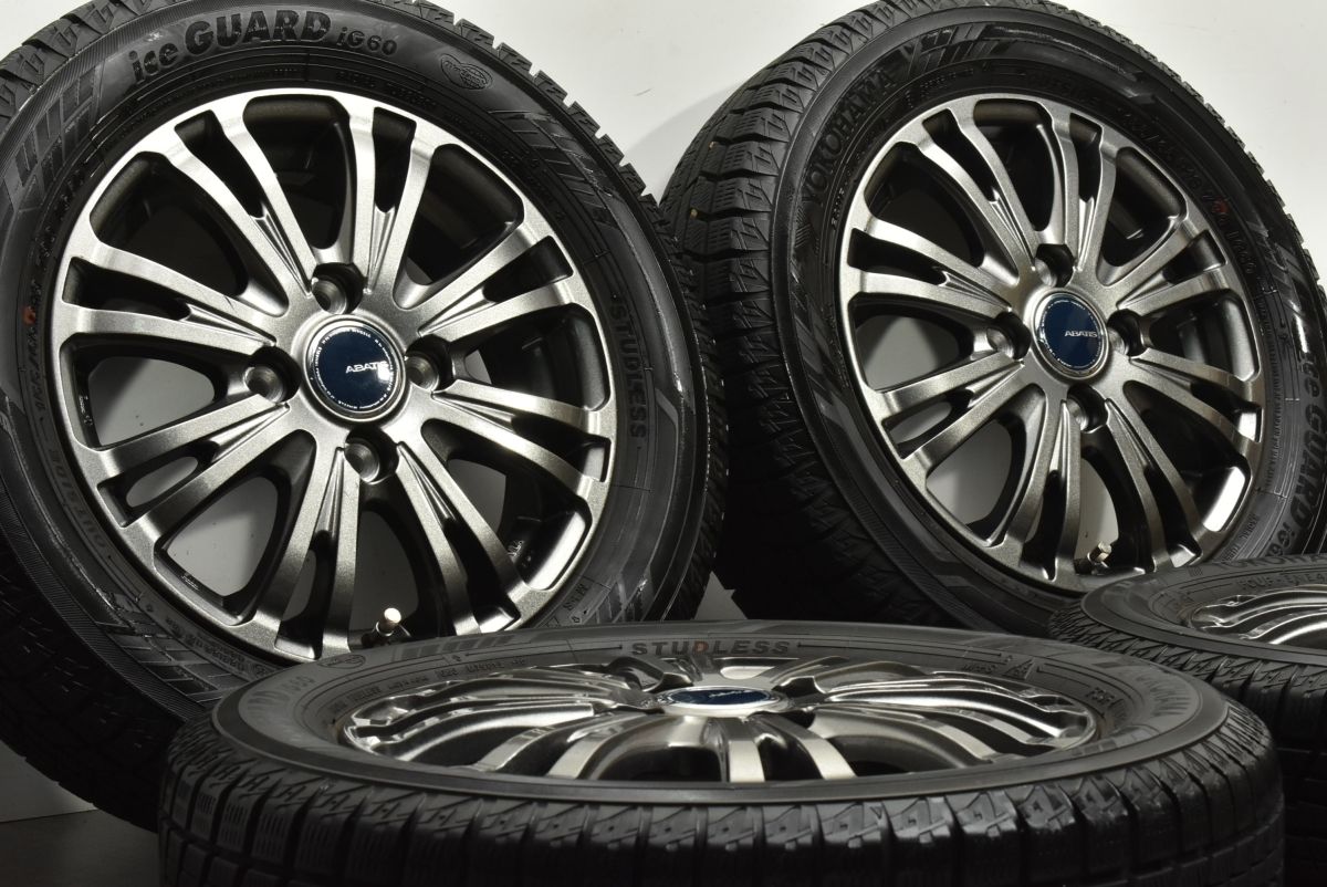 大特価販売。 交換用に ABATIS 13in 4.00B 42 PCD100 ヨコハマ アイスガード iG60 155 65R13 ワゴンR アルト ムーブ エッセ ゼスト 夏セール開催中。