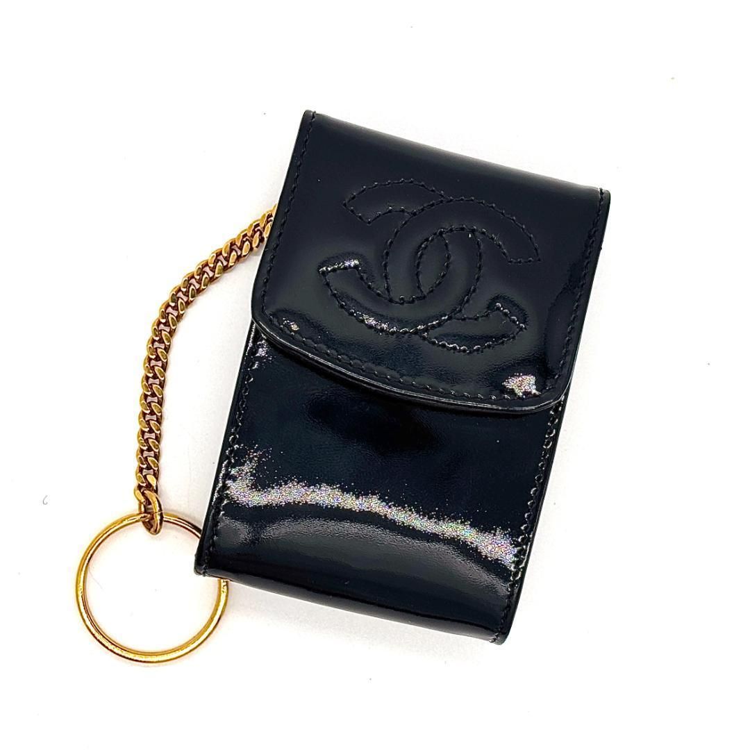 CHANEL シガレットケース　キーリング付き　レザー CHANEL シガレットケース キーリング付き レザー シャネル