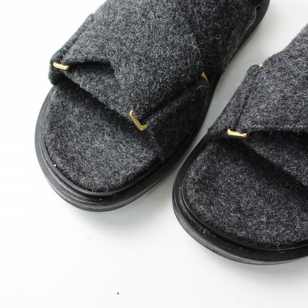 美品 MARNI マルニ Fussbett フスベット ウールフェルト ストラップ 