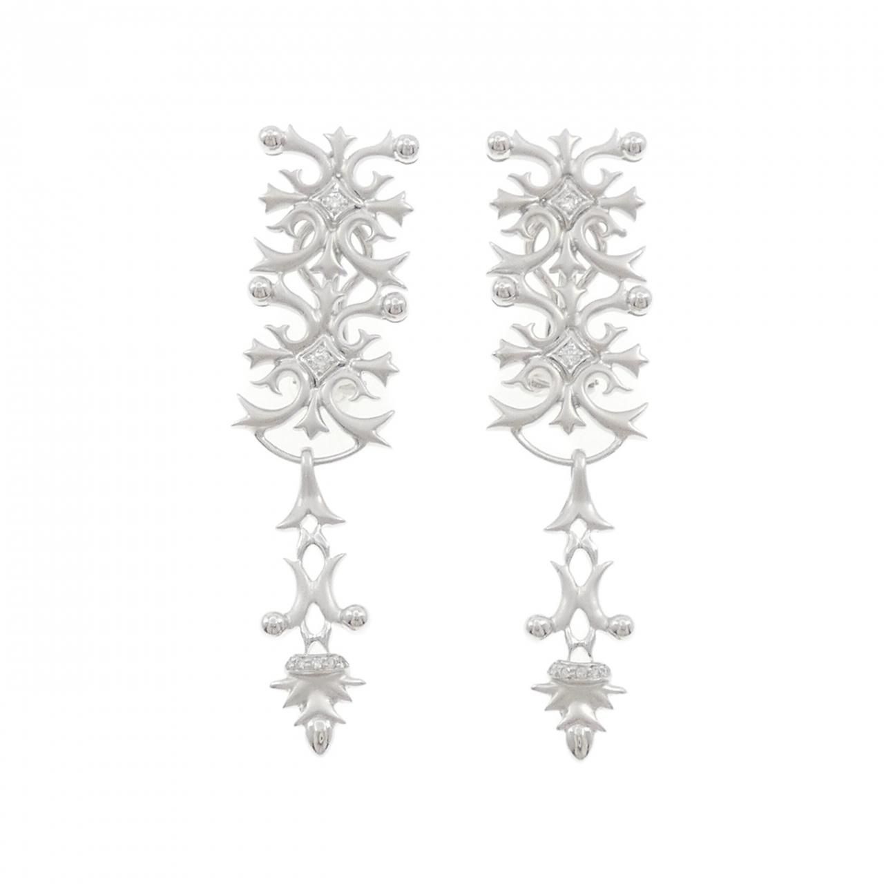 K18WG ダイヤモンド ピアス|イヤリング 0.15CT