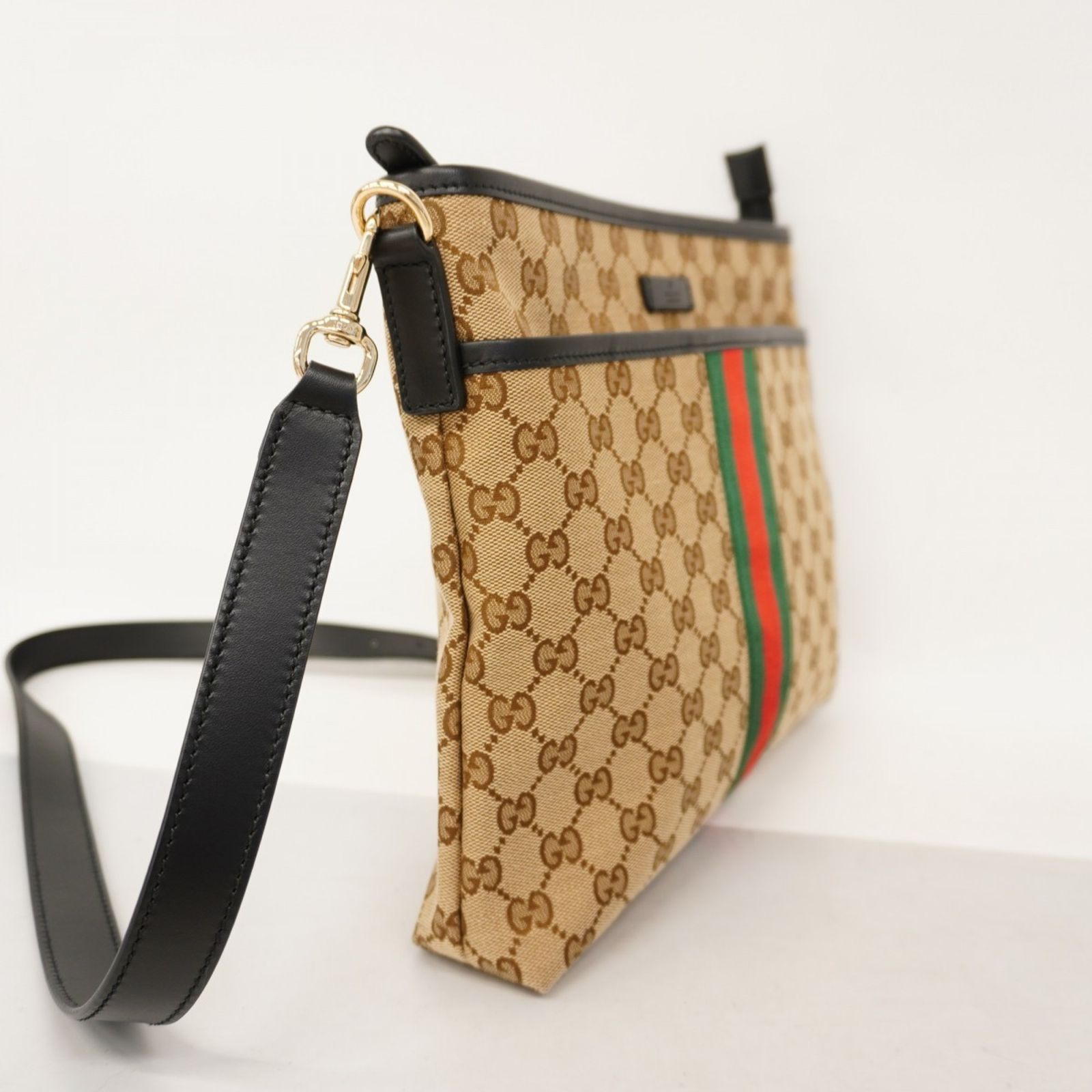 【美品】グッチ GGキャンバス シェリーライン 紺 ショルダーバッグ GUCCI グッチ GGキャンバス シェリーライン ショルダーバッグ