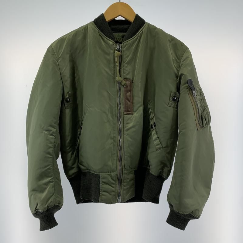 【】Buzz Rickson's MA-1 フライトジャケット サイズS カーキ BR10981 △プリント剥がれあり[19]