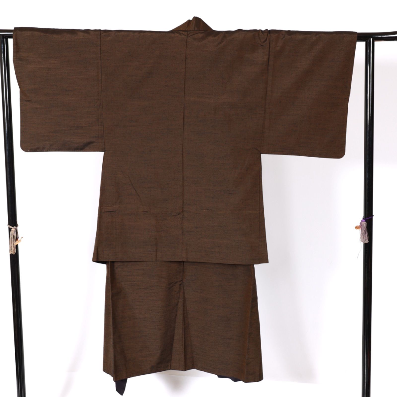 平和屋着物▽男性 久留米絣 単衣 井桁絣文様 綿 逸品 CAAV4798vp