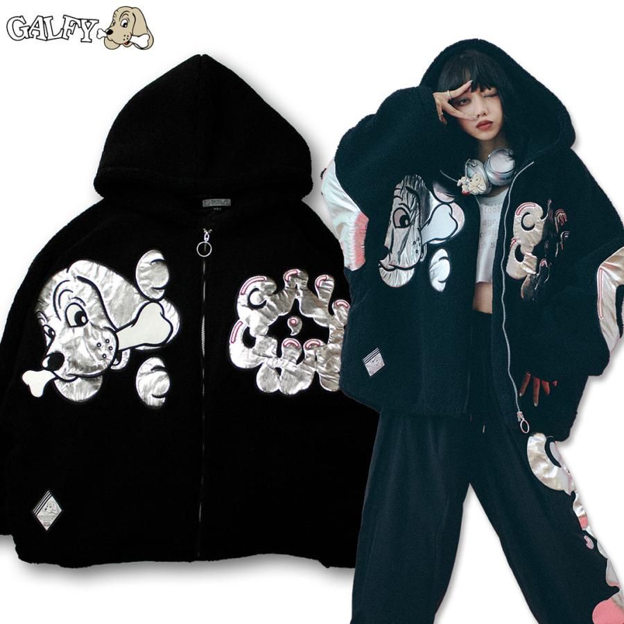 ガルフィー GALFY ピッカピカのダブモコパーカー ブルゾン L