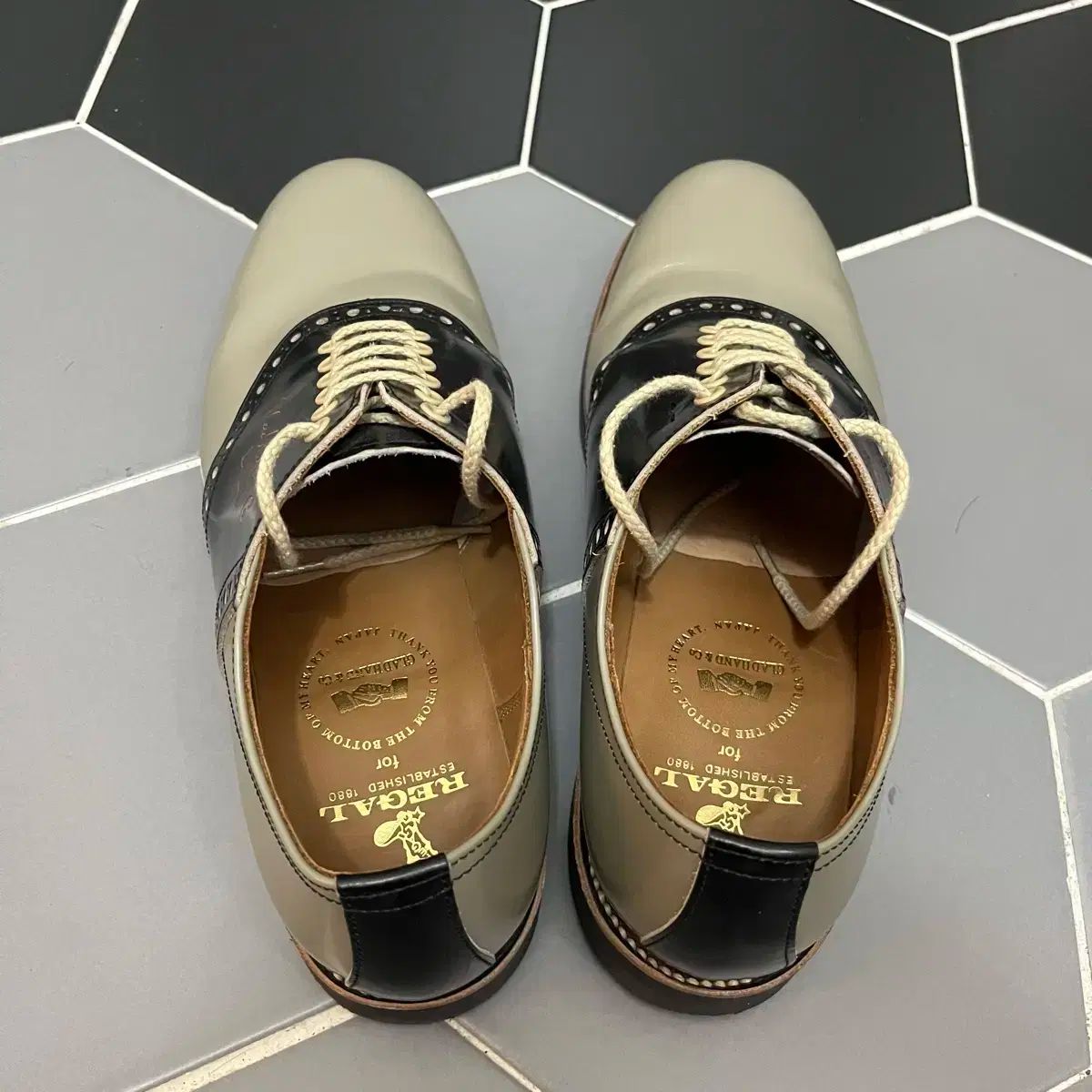 REGAL × GLADHAND 606S コラボ サドルシューズ 黒 25 GLADHAND × REGAL