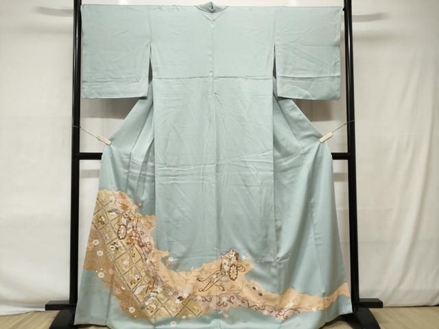 ベストストア日本一受賞店！■平和屋着物■豪華色留袖　寿光織　作家物　山水文　金糸　逸品　未使用　km168 平和屋着物□豪華色留袖 作家物 花車文 金彩 正絹 逸品 AAAW4625br ベスト