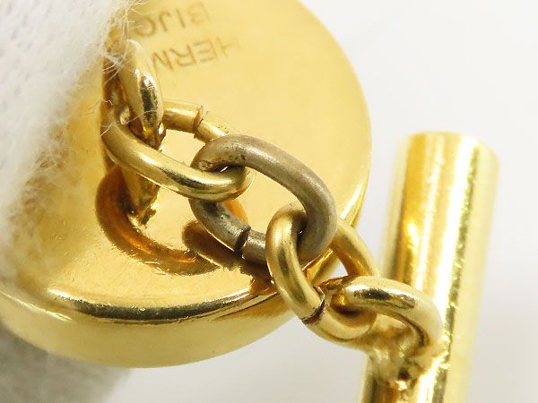 HERMES エルメス コロゾ ホース カフス ゴールド メタル シェル 極美品
