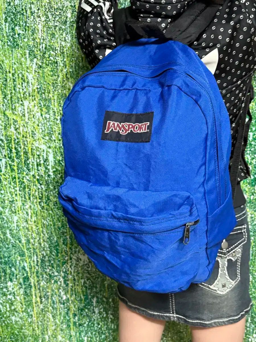 90s JANSPORT 青 リュック 90s USA製 JANSPORTジャンスポーツ ナイロン バックパック 青緑