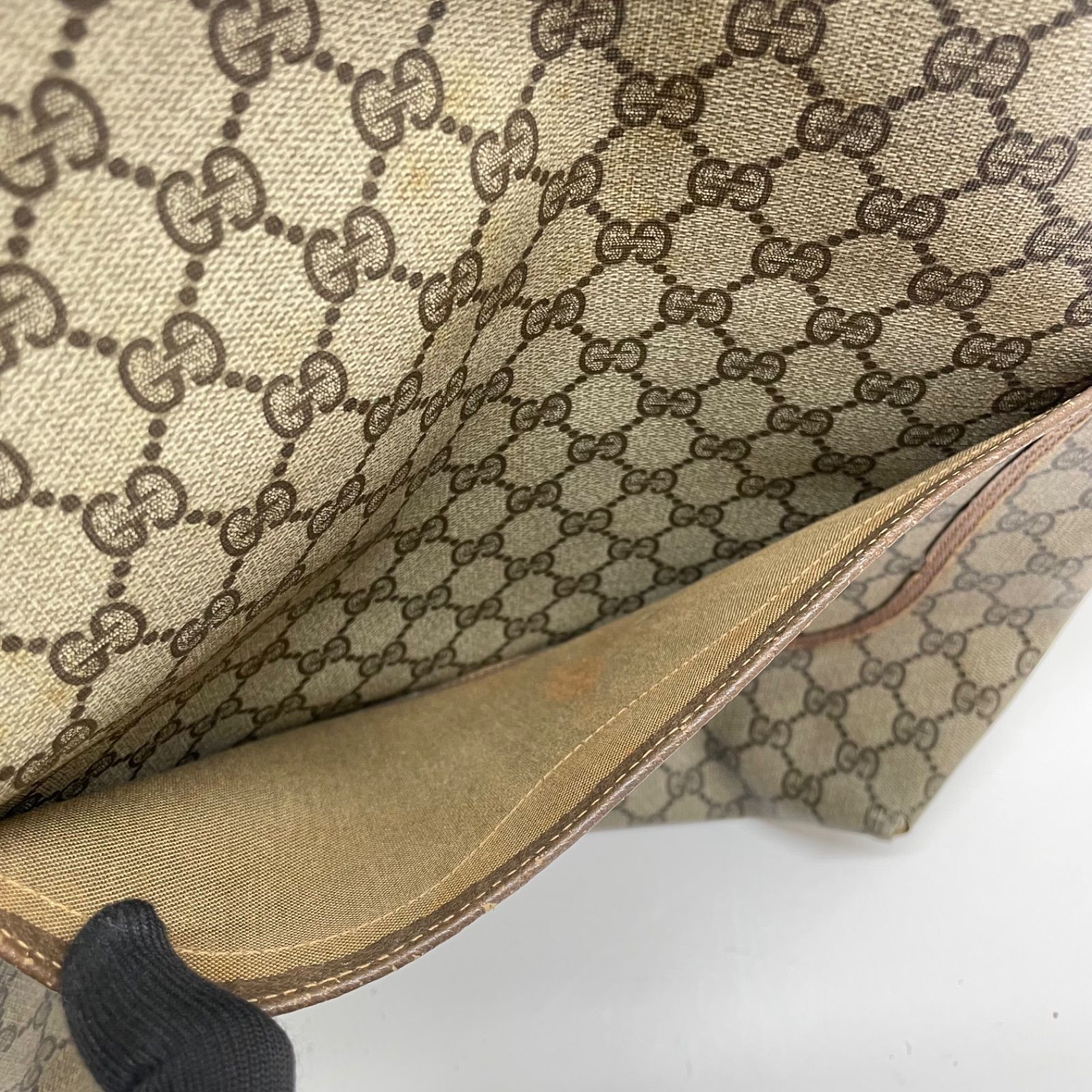 【良品】オールドグッチ シェリーライン GGスプリーム ロゴ金具 トートバッグ 2388 GUCCI グッチ トートバッグ オールドグッチ GG シェリー