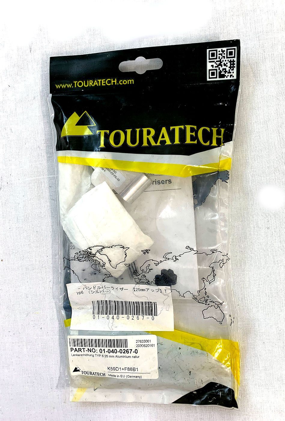 TOURATECH / ツアラテック Handlebar Risers TYP 6 25mm Alu polished | 01-040-0267-0