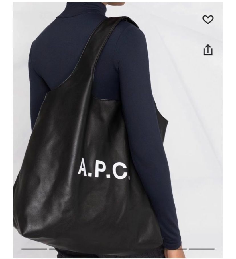 アーペーセー A.P.C. APCトートバッグ NINON  大容量  メンズ レディース 男女兼用 ブラック  ショルダーバッグ