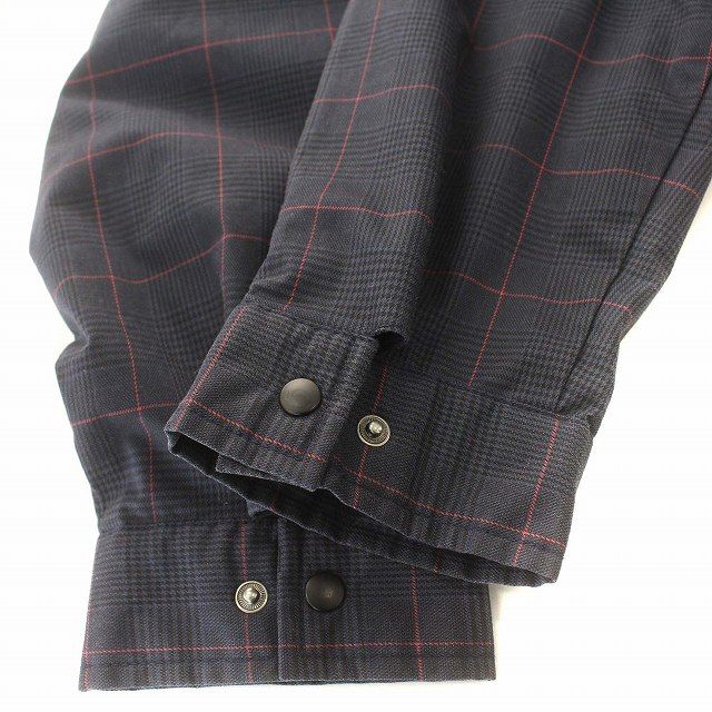 STUSSY ブルーグレー ステンカラーコート XL ステューシー STUSSY 00s チェック スイングトップ ジャケット