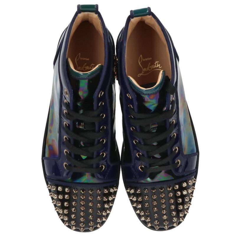 クリスチャンルブタン LOUISPIKE スパイクスタッズナイロンハイカット  