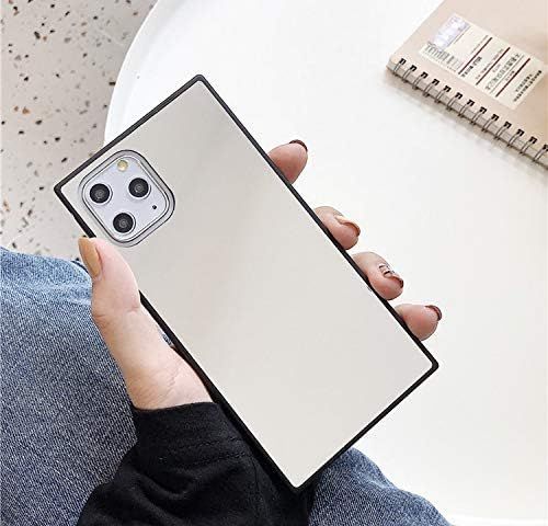 【特別セール】u003eiPhone12/12Prou003c iPhone12/12proケース ミラー スクエア型ケース シルバー 鏡 スクエア型 シンプル 背面ガラス 四角ケース 強化ガラス ミラーケース ワイヤレス充電対応 背面ミラー メイク直し 韓国 かわ