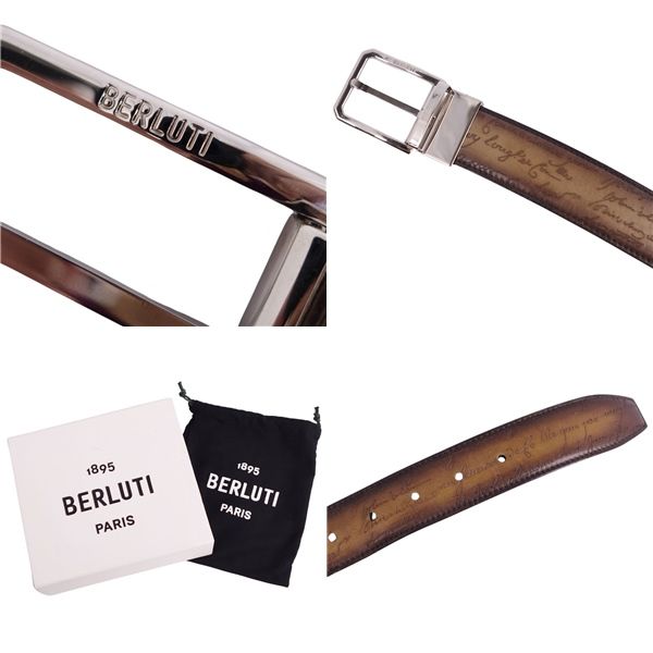 超美品‼️ベルトBERLUTI ベルルッティ カリグラフィ リバーシブルタイプ 美品 ベルルッティ BERLUTI ベルト レザーベルト リバーシブル