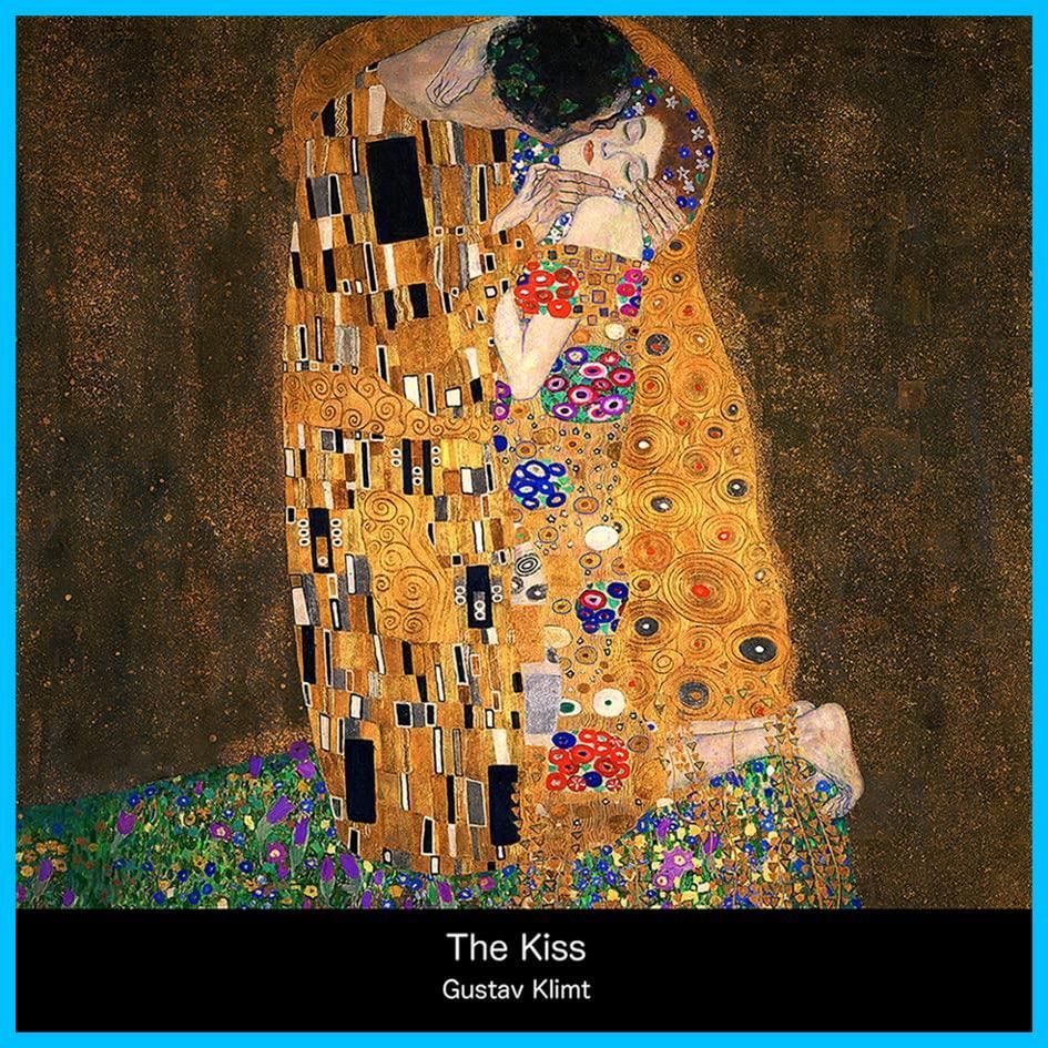 人気商品】クリムト『 The Kiss（接吻）』の木枠付きフォトタイル（世界の名画シリーズ） (M サイズ - 作品名入り：19.2×19.2cm)  - メルカリ