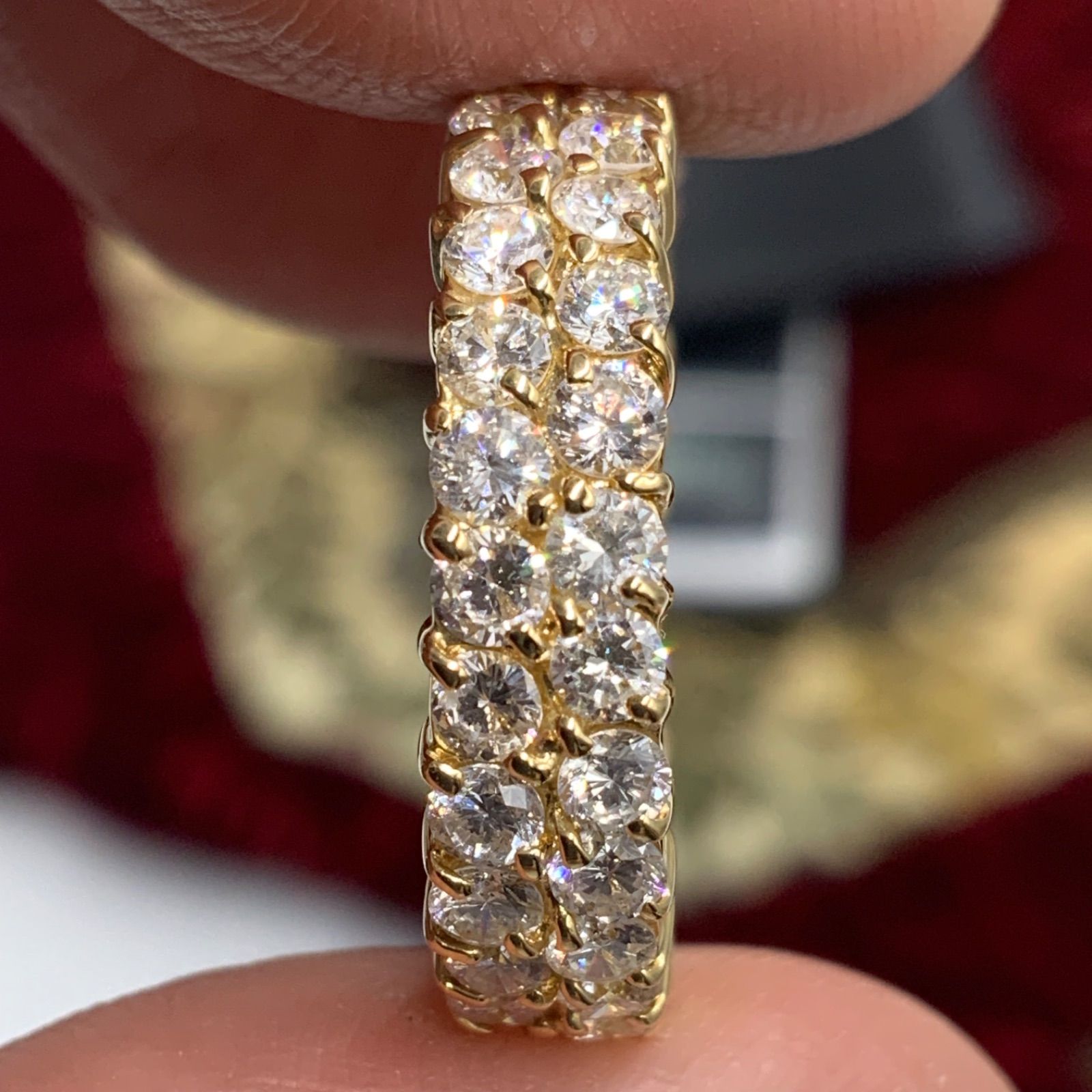 K18 ハーフエタニティ リング 1.5g 約11号 0.16ct