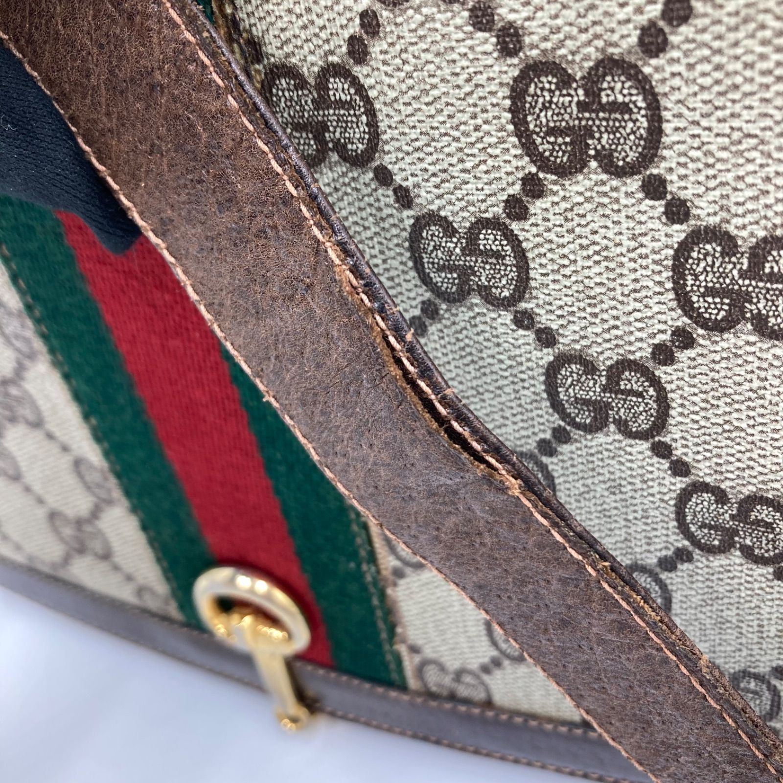 グッチ GUCCI ショルダーバッグ GGスプリーム シェリーライン PVC