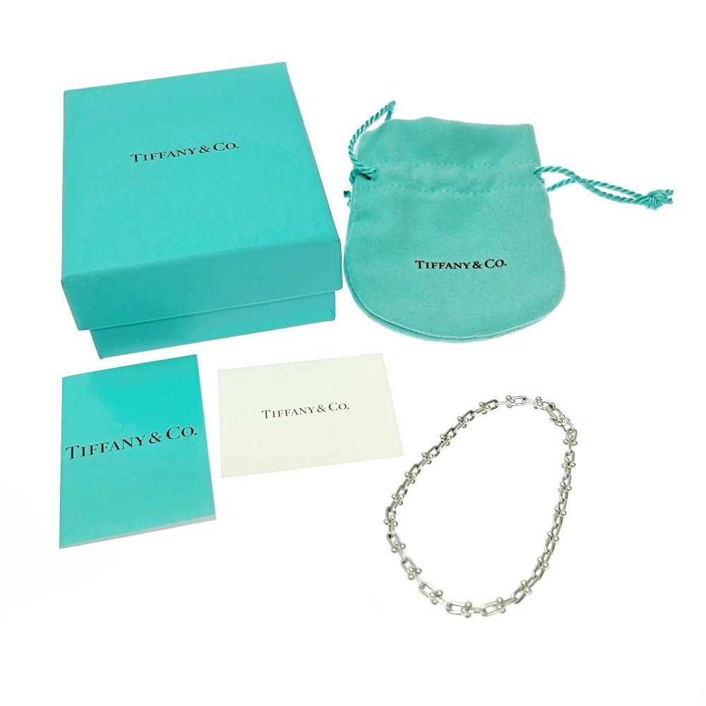 き TIFFANY-Co. ティファニー シルバー ハードウェア マイクロ リンク ブレスレット 6.8g 925刻印 408704 ブレスレット