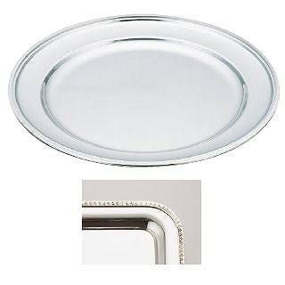 UK18-8菊渕丸皿 18インチ SW 18-8 菊渕 丸皿 10ｲﾝﾁシルバートレーお盆トレイ UK 18-8