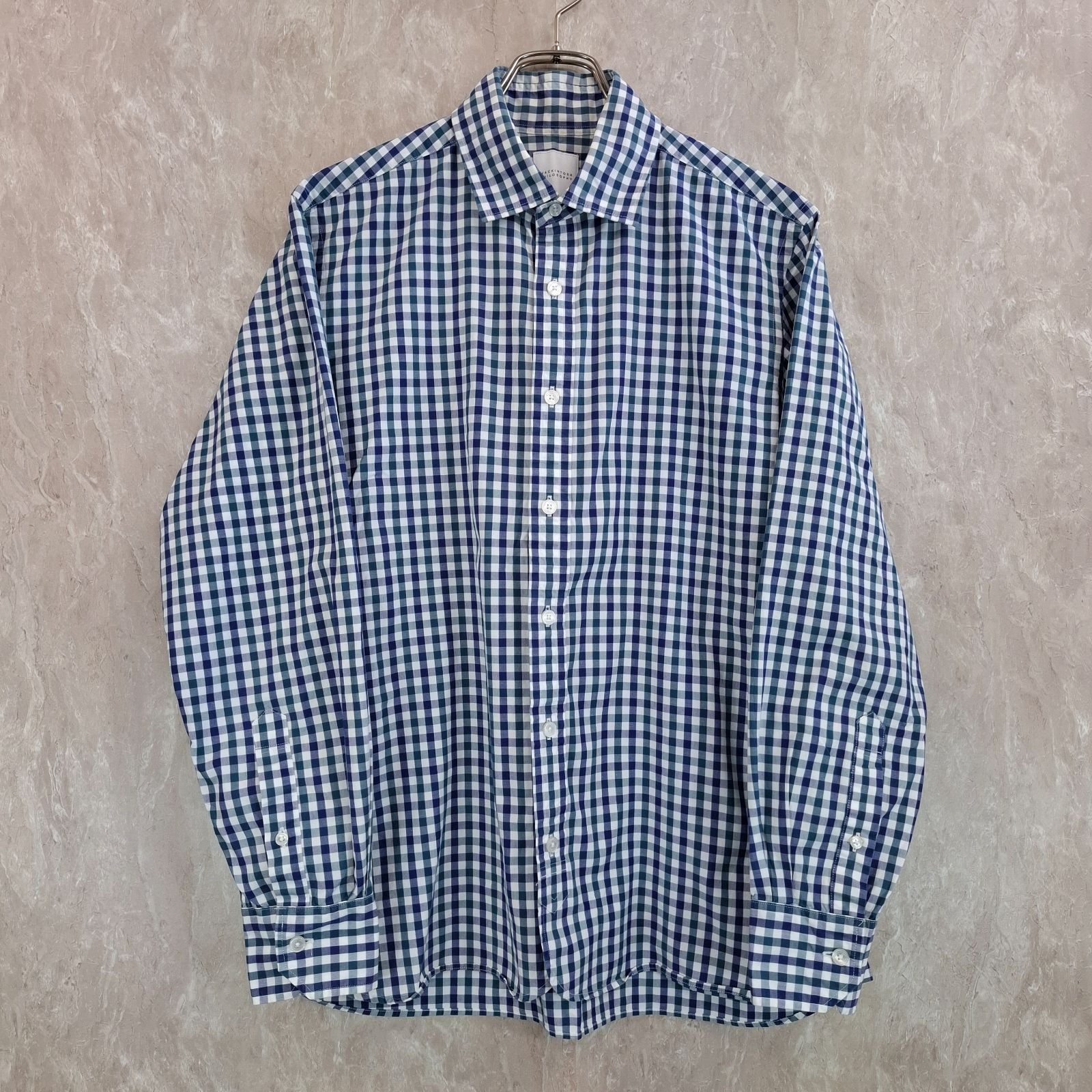 MACKINTOSH PHILOSOPHY マッキントッシュ フィロソフィー 薄手 ギンガムチェック ブルー 青 グリーン 緑 ホワイト 白 シャツ
