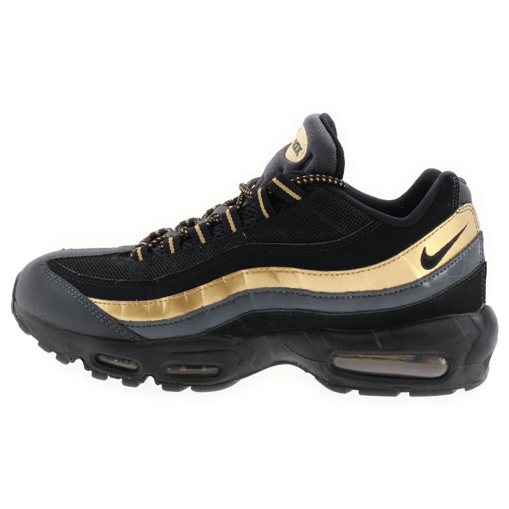 NIKE (ナイキ) AIR MAX 95 PRM BLACK-METALLIC GOLD 538416-007 エアマックス95 プレミアム ブラックメタリックゴールド スニーカーUS10/28cm