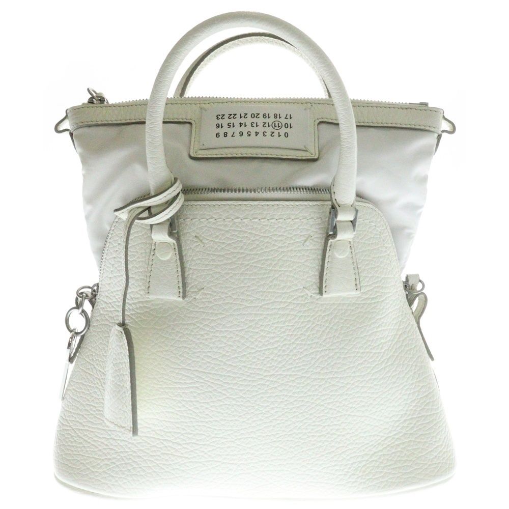 【未使用】マルジェラ 11 5AC ミニショルダーバッグ ホワイト RFID Maison Margiela 11 (メゾンマルジェラ11) 5AC マイクロ 2WAY