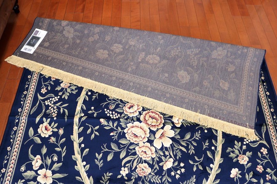 ペルシャ柄絨毯 160×230 新品未使用 ラグ カーペット ネイビー 訳あり ペルシャ柄絨毯 160×230 新品未使用 ラグ カーペット ネイビー 訳あり
