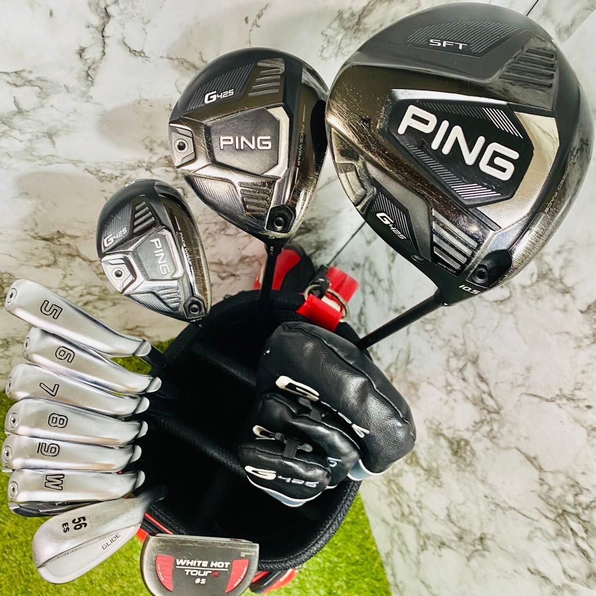 大人気 名器 PING ピン メンズ ゴルフ クラブセット 初心者 フレックスS 良品】大人気モデル ピン G425 メンズゴルフセット 11本 S
