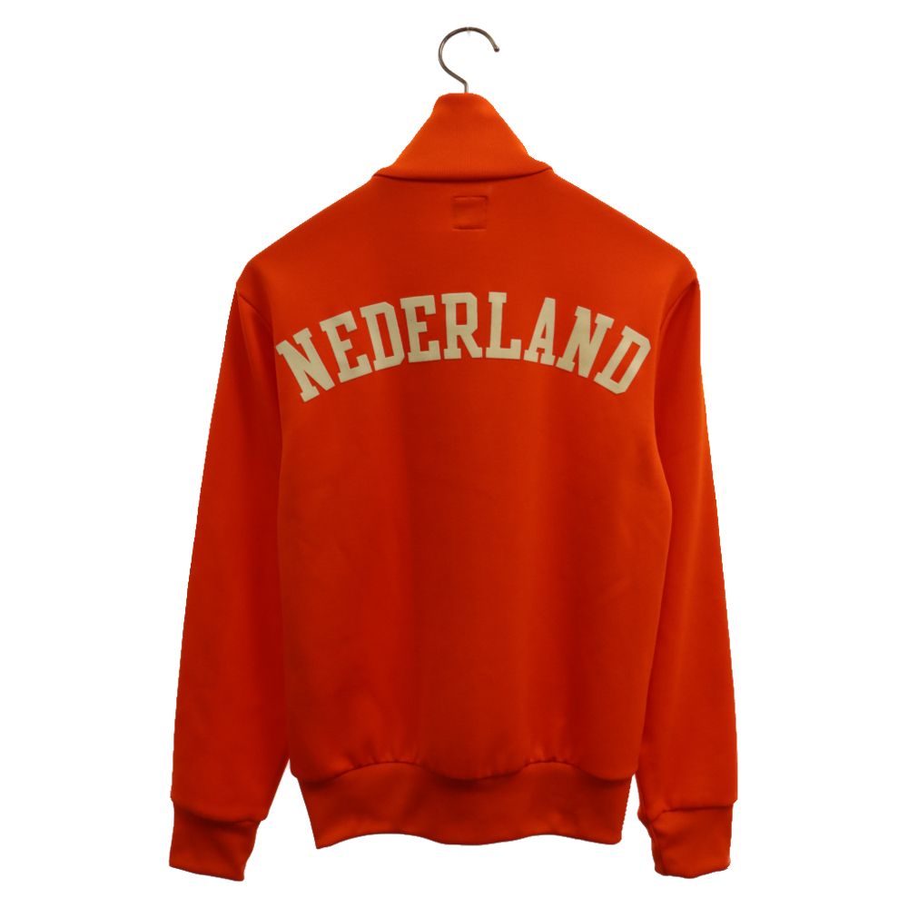 adidas (アディダス) 00S NEDERLAND オランダ フロッキープリント ジップアップトラック ジャージ ジャケット オレンジ AK9001