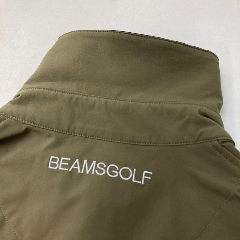 サイズ：L BEAMS GOLF ビームスゴルフ 2023年モデル 長袖ジップジャケット  カーキ系 [240101499044] ゴルフウェア メンズ ストスト サイズ：L BEAMS GOLF ビームスゴルフ 2023年モデル 長袖ジップ