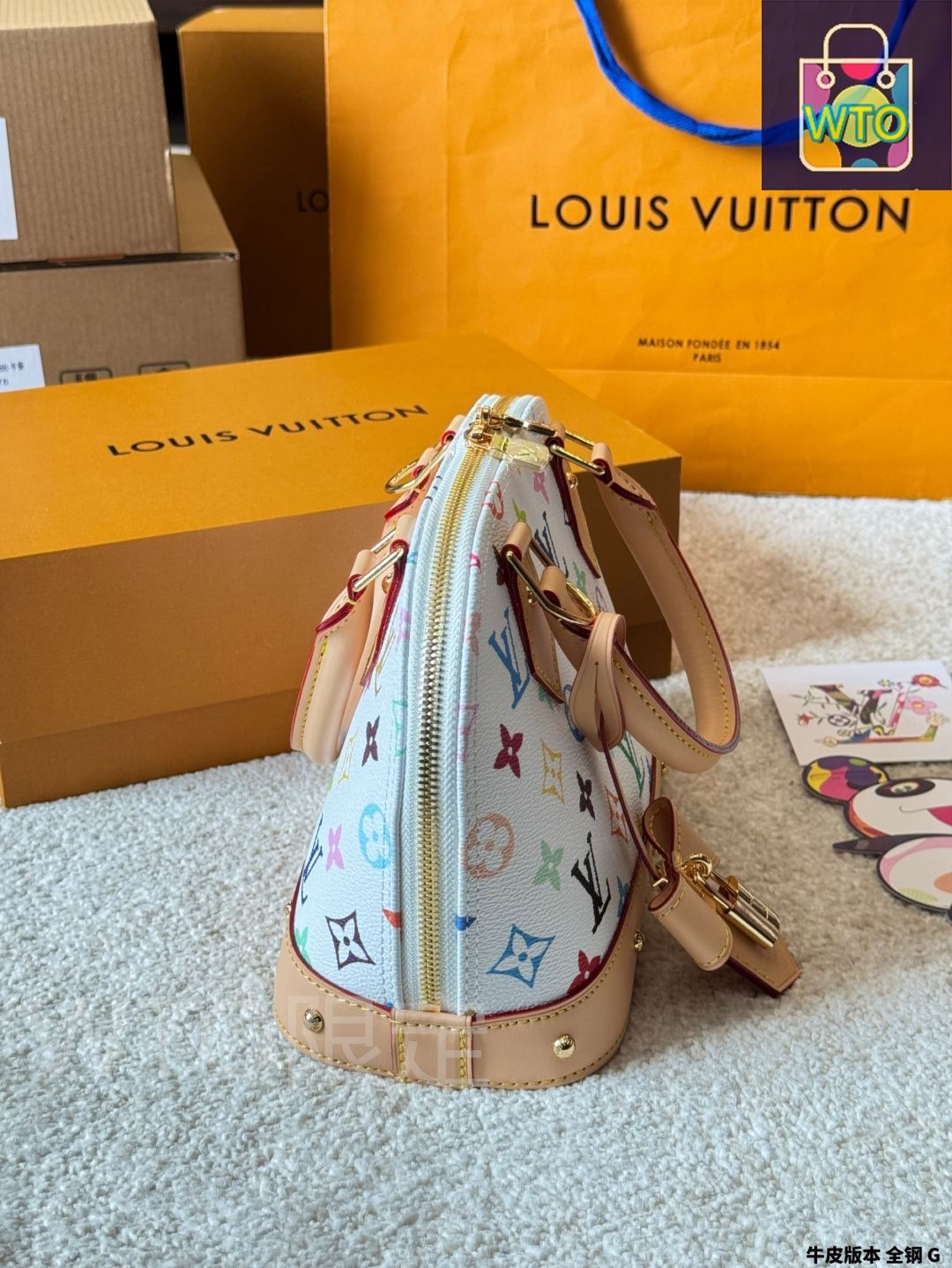 今日特価】LV Alma BB 村上隆コラボ シェルバッグ・Louis