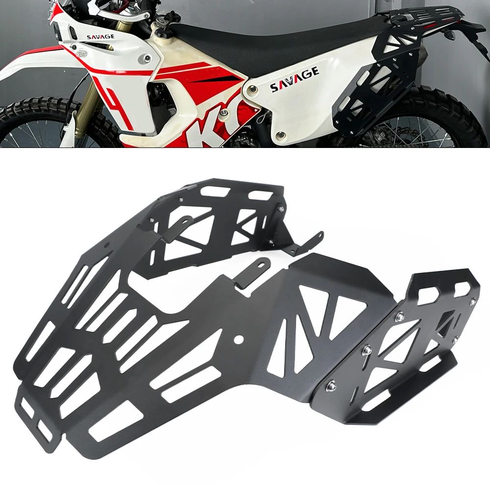 450ラリー バイクトップボックスケースホルダーブラケットテールバッグサポ