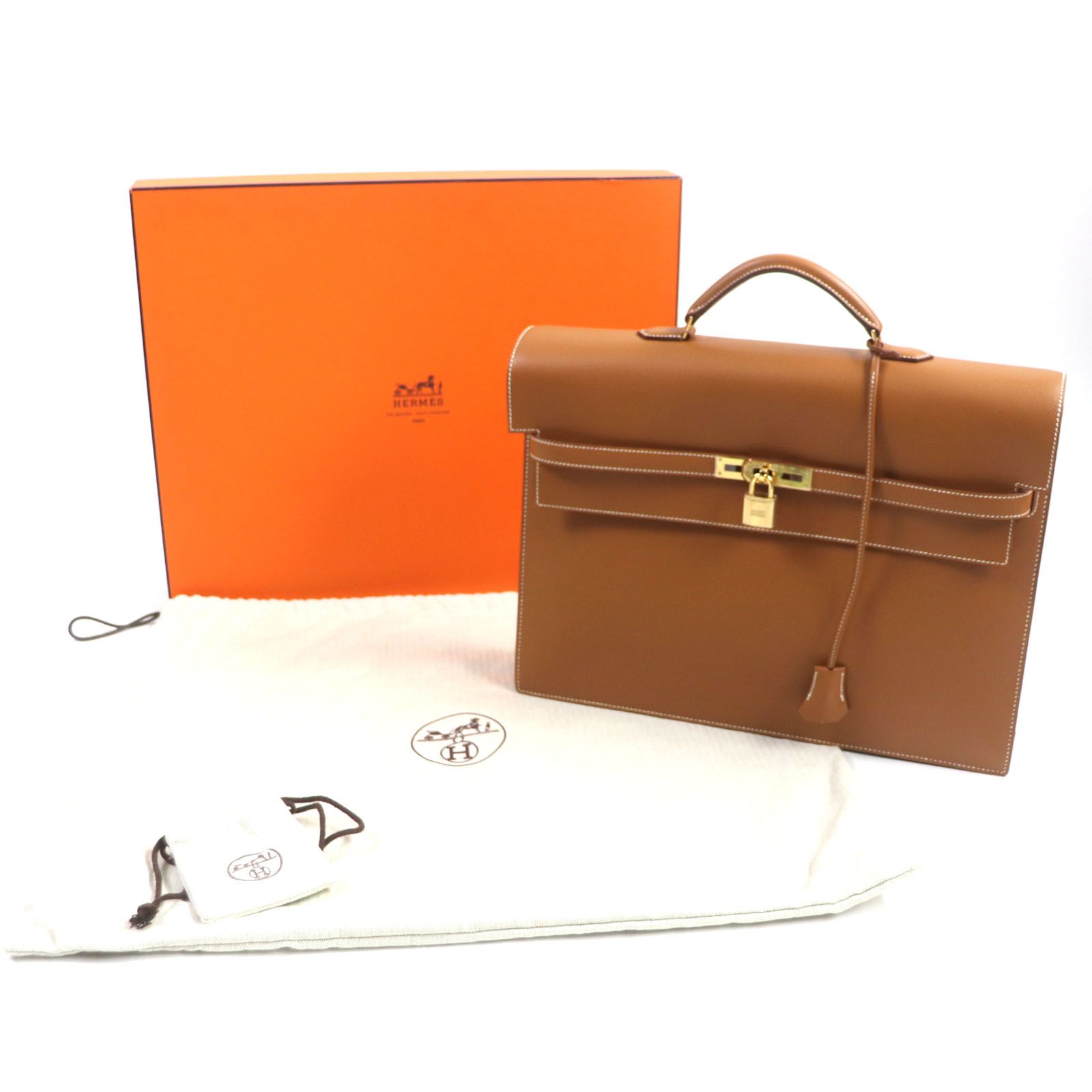 未使用品▽HERMES エルメス ケリーデペッシュ 38 ゴールド ゴールド 