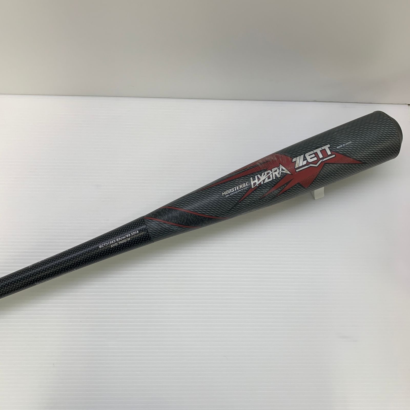 ZETT - 中古品 ゼット ZETT バットモンスターブラックキャノン 軟式 FRP製 バット BCT31583 ケース付き 6847 ゼット 軟式FRP製バット MONSTER BLACKCANNON モンスター
